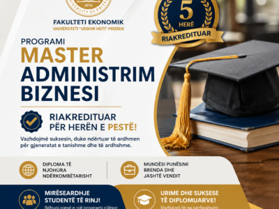 Programi Master në Administrim Biznesi Riakreditohet për Herën e Pestë